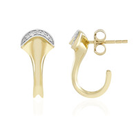 Gouden oorbellen met I2 (H) Diamanten