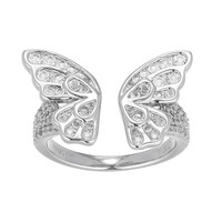 Zilveren ring met witte topaasstenen (Adela Silber)