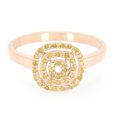 Zilveren ring met Fancy diamanten
