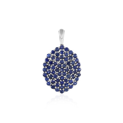 Gouden hanger met blauwe saffieren