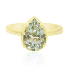 Zilveren ring met een groene amethist