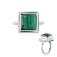 Zilveren ring met een Malachiet