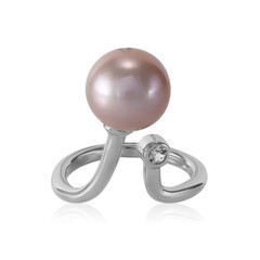 Zilveren ring met een Ming Parel