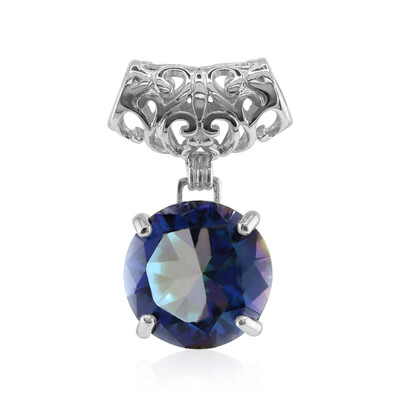Zilveren hanger met een blauwe mystieke kwarts (MONOSONO COLLECTION)