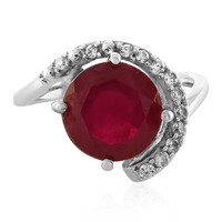 Zilveren ring met een Madagaskar Robijn