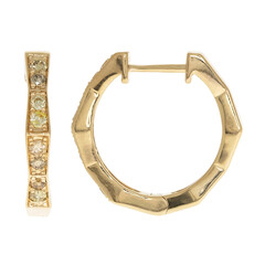 Gouden oorbellen met SI2 Fancy Diamanten (CIRARI)