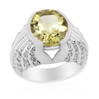 Zilveren herenring met een Ouro Verde kwarts