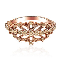 Gouden ring met SI1 Argyle Rose De France Diamanten