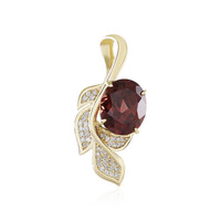Gouden hanger met een roze zirkoon (de Melo)