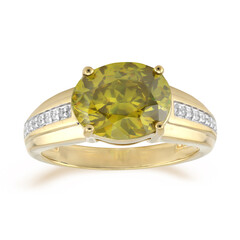 Gouden ring met een Bulgaarse sfaleriet