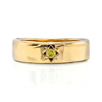 Zilveren ring met een I2 Gele Diamant