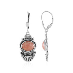 Zilveren oorbellen met rhodochrosietstenen (Desert Chic)