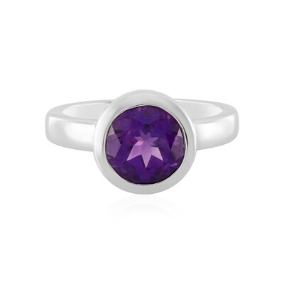 Zilveren ring met een Uruguay amethist (MONOSONO COLLECTION)