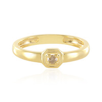 Zilveren ring met een I3 Champagne Diamant