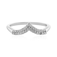 Zilveren ring met I2 (I) Diamanten