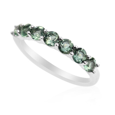 Zilveren ring met Chroom apatieten