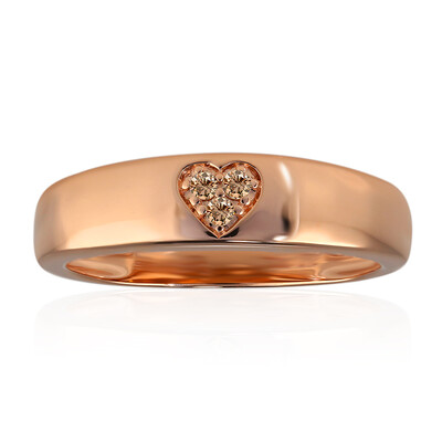 Gouden ring met SI1 Argyle Rose De France Diamanten (Annette)