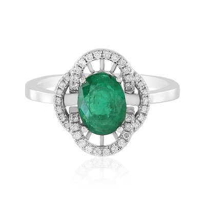 Gouden ring met een Zambia-smaragd
