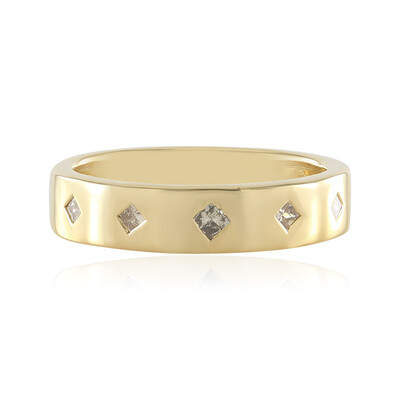 Zilveren ring met I3 Bruine Diamanten