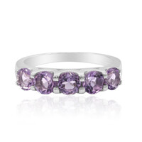 Zilveren ring met amethisten