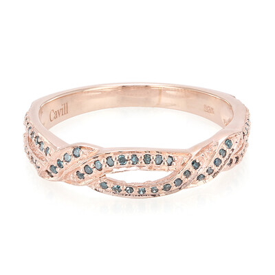 Zilveren ring met Fancy diamanten