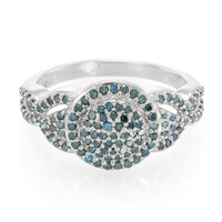 Zilveren ring met Fancy diamanten