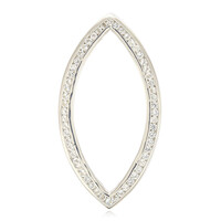 Zilveren hanger met witte topaasstenen