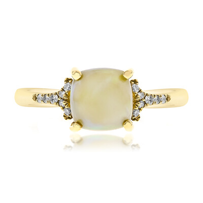 Gouden ring met een AAA Welo-opaal