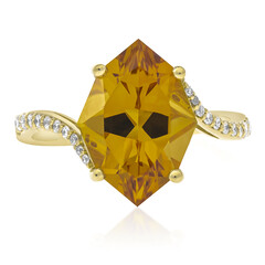 Gouden ring met een citrien