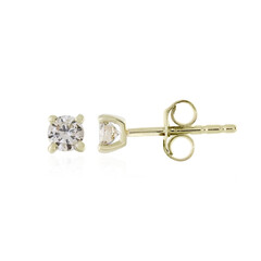 Gouden oorbellen met VS2 bruine diamanten