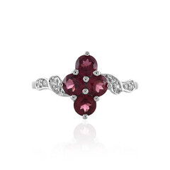 Zilveren ring met rhodolieten