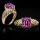 Gouden ring met een Patroke kunziet (de Melo)