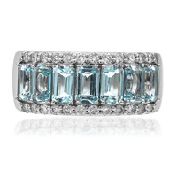 Gouden ring met AAA Braziliaanse Aquamarijnen (CIRARI)