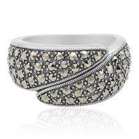 Zilveren ring met marcasieten