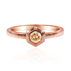 Gouden ring met een SI1 Argyle Rose De France Diamant
