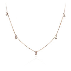 Gouden halsketting met SI1 (H) Diamanten