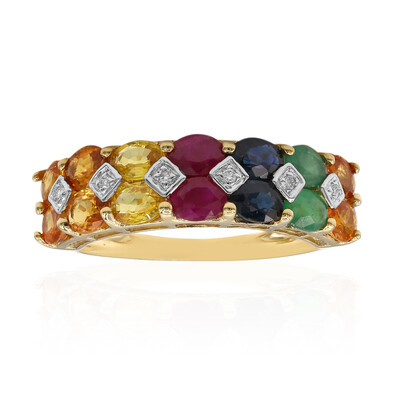 Gouden ring met robijnen