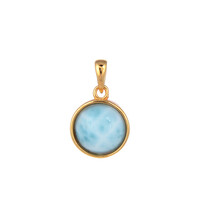 Zilveren hanger met een larimar