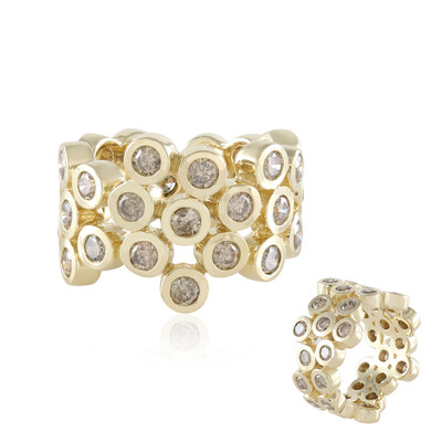 Gouden ring met I2 Champagne Diamanten (de Melo)