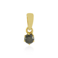 Gouden hanger met een zwarte diamant