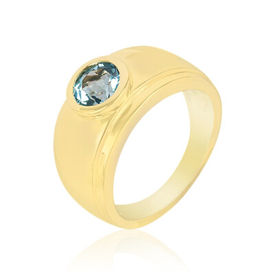 Zilveren ring met een Zwitsers-blauwe topaas
