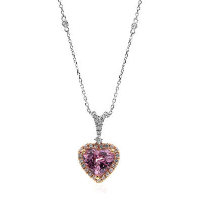 Gouden halsketting met een Roze Burmese Spinel (CIRARI)