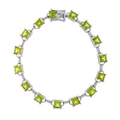 Zilveren armband met Arizona-peridoots