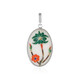 Zilveren hanger met een Wit Marmer