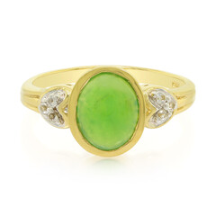 Zilveren ring met een keizerlijk chrysopraas