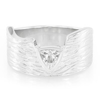 Zilveren ring met een gletsjer-topaas