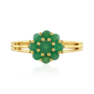 Zilveren ring met een Socoto smaragd