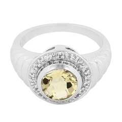 Zilveren ring met een citrien
