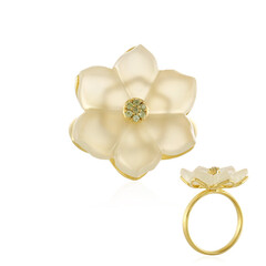 Zilveren ring met een Witte onyx