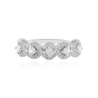 Zilveren ring met zirkonen